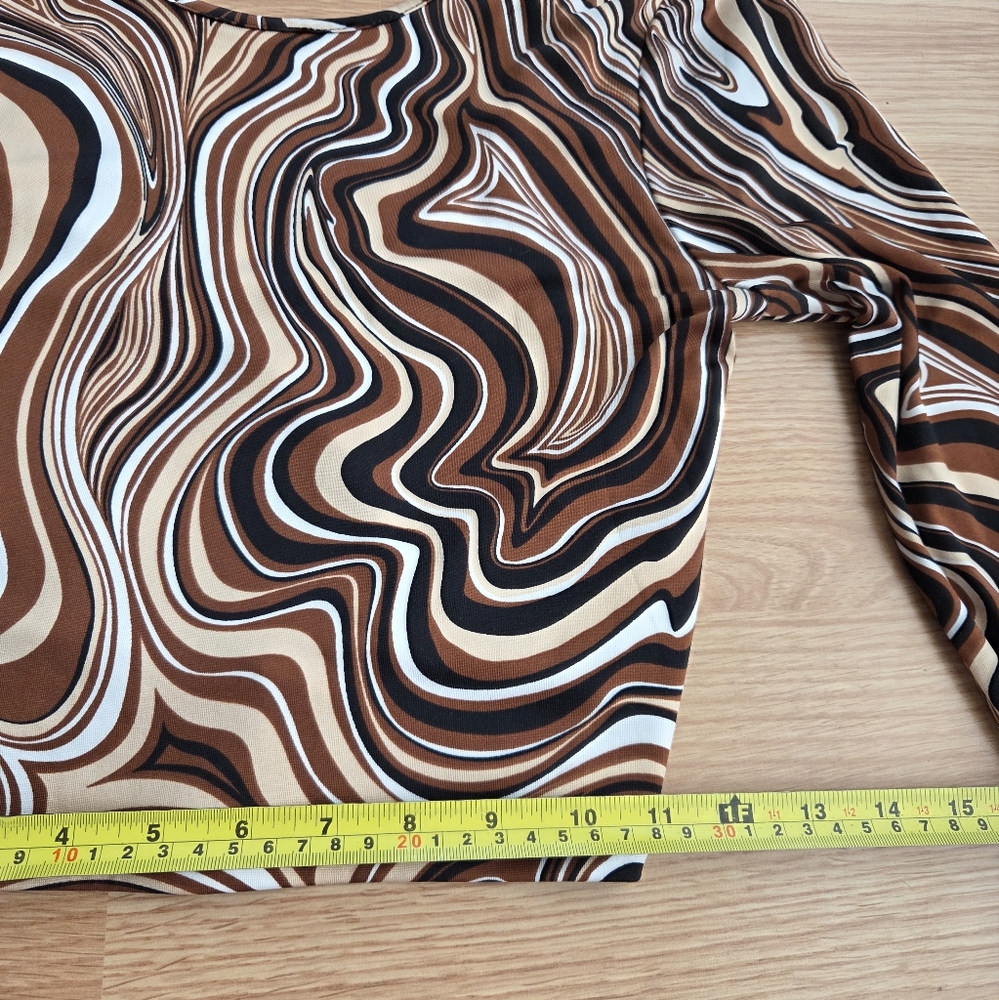 FADED ROSE Swirl Pattern Long Sleeve Top - Picture 4 of 9